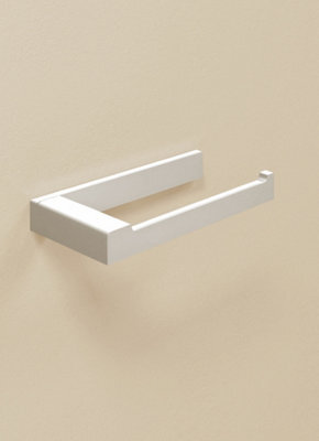 Cosmic Toilet Roll Holder, White Matt, Wall-Mounted, 8,5 Cm. Collection The Grid - image 1
