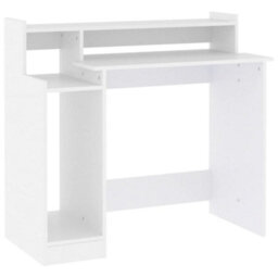 Vidaxl Desk With Led Lights White 97X45X90 Cm Engineered Wood - thumbnail 3