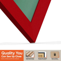 "30X17"" Red Modern Vinyl Record Frame With Emerald Mount For 12 Inch Lp Album Cover & Disc - Ak Frames" - thumbnail 3