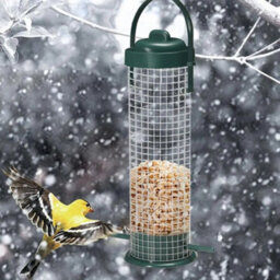 23Cm 10 Pack Green Outdoor Hanging Bird Feeder Wild Bird Peanut Seed Nut Feeder Hanger Bird Supplies Standing Feeder Tableware - thumbnail 4