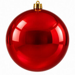 Decoris 2X Large Red Christmas Tree Bauble 14Cm Round Xmas Tree Ornament Decoration - thumbnail 4