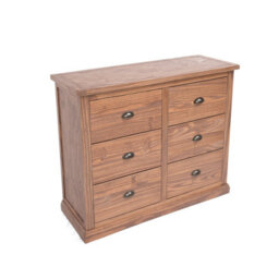 Cabinet Bits Tirolo 6 Drawer Chest Of Drawers Brass Cup Handle - thumbnail 3