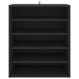 Walplus Shoe Cabinet Black 60X35X70 Cm Engineered Wood - thumbnail 3