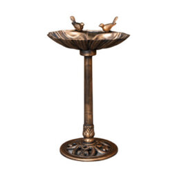 Samuel Alexander 81Cm Bronze Effect Garden Patio Bird Bath With Bird Sculptures - thumbnail 9