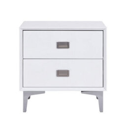 Furniture in Fashion Mayfair High Gloss Bedside Cabinet With 2 Drawers In White - thumbnail 3