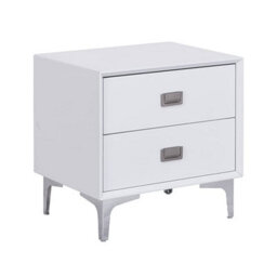 Furniture in Fashion Mayfair High Gloss Bedside Cabinet With 2 Drawers In White - thumbnail 4