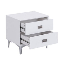 Furniture in Fashion Mayfair High Gloss Bedside Cabinet With 2 Drawers In White - thumbnail 5