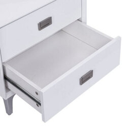 Furniture in Fashion Mayfair High Gloss Bedside Cabinet With 2 Drawers In White - thumbnail 8