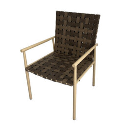 3 Piece Patio Bistro Set, Garden Rattan Furniture Table Chair Set, Weather Resistant Pe Furniture Set, Leather Effect - Brown - thumbnail 4