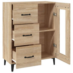 Berkfield Stylish Sideboard Sonoma Oak 69.5X34X90 Cm Engineered Wood - thumbnail 8