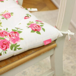 Dibor Set Of 4 Vintage Pink Floral Indoor Furniture Dining Chair Seat Pad Cushions - thumbnail 4