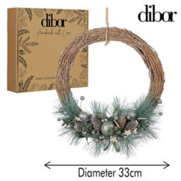 Dibor 50Cm Shooting Star Orchard Xmas Festive Decor Front Door Wreath Christmas Wreath - thumbnail 5