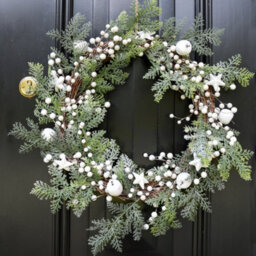 Dibor 50Cm Shooting Star Orchard Xmas Festive Decor Front Door Wreath Christmas Wreath - thumbnail 2
