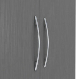Seconique Nevada 2 Door 1 Drawer Wardrobe In 3D Effect Grey - thumbnail 4