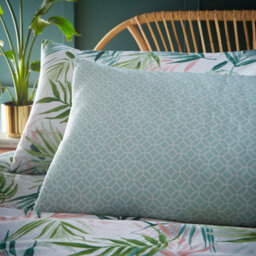 Furn. Bali Palm Tropical Reversible Duvet Cover Set, Single, Green - thumbnail 2