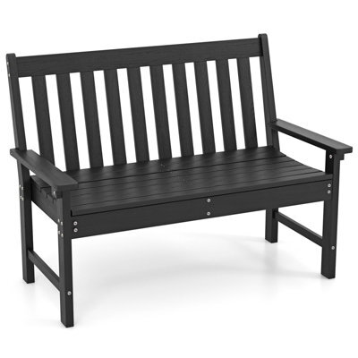 Costway Outdoor 2-Person Garden Bench Patio Lounger Ergonomic Loveseat W/ Backrest - image 1