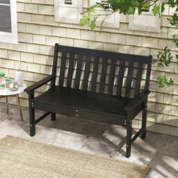 Costway Outdoor 2-Person Garden Bench Patio Lounger Ergonomic Loveseat W/ Backrest - thumbnail 3