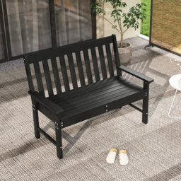 Costway Outdoor 2-Person Garden Bench Patio Lounger Ergonomic Loveseat W/ Backrest - thumbnail 5