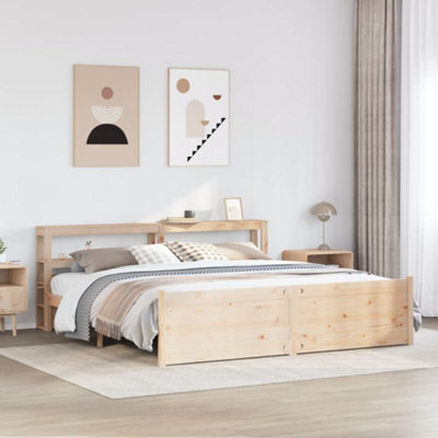Berkfield Bed Frame With Headboard Without Mattress 200X200 Cm - image 1