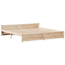 Berkfield Bed Frame With Headboard Without Mattress 200X200 Cm - thumbnail 5