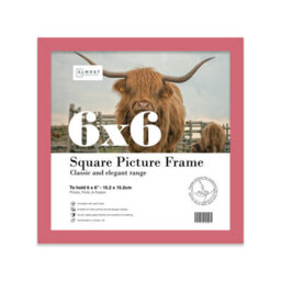 6X6 Pink Picture Frame (15.2 X 15.2Cm) Poster, Photo, Artwork, Gallery Wall Or Print - thumbnail 1