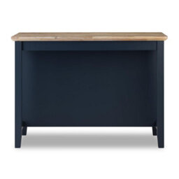 Statement Furniture Florence Navy Blue Breakfast Bar Kitchen Island With Shelves - thumbnail 3