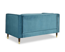 Home Detail Thomas Velvet Fabric 2 Seater Sofa, Blue - thumbnail 3