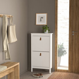 Furniture To Go Barcelona Shoe Cabinet 2 Flap Door White - thumbnail 8
