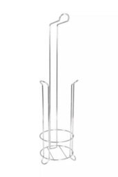 Orsina Wire Toilet Roll Storer,free Standing Chrome Toilet Paper Holder, Plastic Coated Toilet Roll Holder Stand