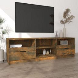 Walplus Tv Cabinet Smoked Oak 150X33.5X45 Cm Engineered Wood - thumbnail 3