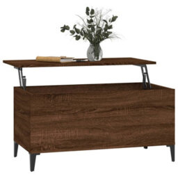 Berkfield Coffee Table Brown Oak 90X44.5X45 Cm Engineered Wood - thumbnail 5