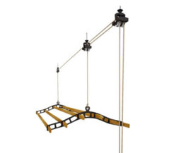 6 Lath Victorian Ceiling Mounted Black Clothes Airer Kit With Additional Pulley  - 1.9M Long By Lowenergie - thumbnail 2