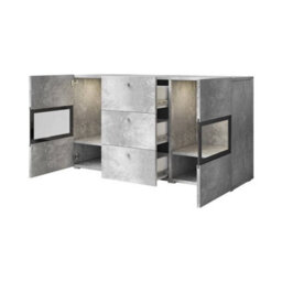 Arte Baros Sideboard Cabinet 132Cm In White Gloss - Elegance Meets Functionality - W1320mm X H700mm X D390mm - thumbnail 3