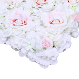 Neel Blue Artificial Flower Wall Backdrop Panel, 60Cm X 40Cm, White & Light Pink - thumbnail 6