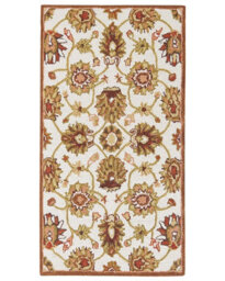 Wyld And Coco Hand-Tufted Wool Area Rug Beige Brown 80 X 150 Cm - Thick Dense Pile, Oriental Pattern - thumbnail 1