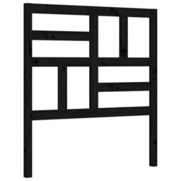 Berkfield Bed Frame With Headboard Black Small Single Solid Wood - thumbnail 8