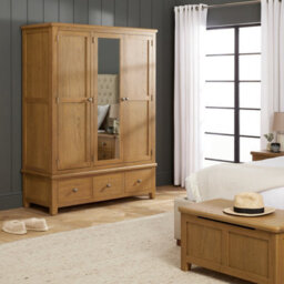 The Furniture Market Cotswold Rustic Oak Triple Wardrobe - thumbnail 5