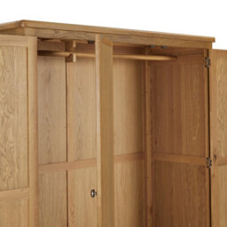 The Furniture Market Cotswold Rustic Oak Triple Wardrobe - thumbnail 7