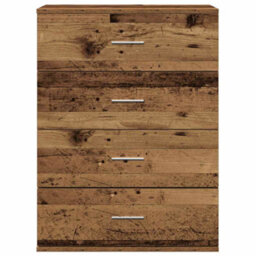 Walplus Sideboard With Drawer Old Wood 60 X 39 X 80 Cm Engineered Wood - thumbnail 6