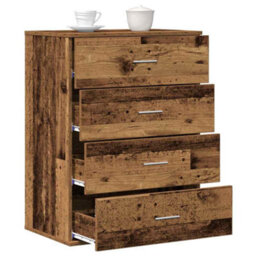 Walplus Sideboard With Drawer Old Wood 60 X 39 X 80 Cm Engineered Wood - thumbnail 3