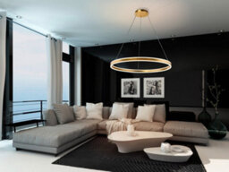 Luminosa Lighting Luminosa Helia Integrated Led Ceiling Pendant Gold - Uk Stock - thumbnail 2