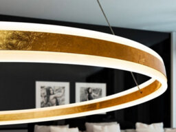 Luminosa Lighting Luminosa Helia Integrated Led Ceiling Pendant Gold - Uk Stock - thumbnail 3
