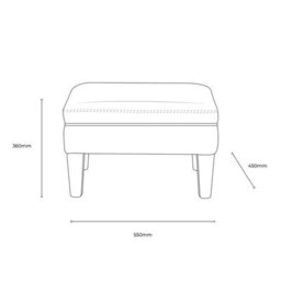 Xample Gallery Mr. Paddington Vintage Brown Leather Footstool Solid Wood Legs Top Grain Leather Comfortable Ottoman - thumbnail 2