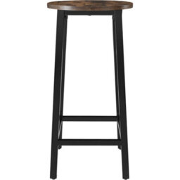 Tectake Bar Stools Corby - Industrial Wood Dark, Rustic, Set Of 4 - thumbnail 3