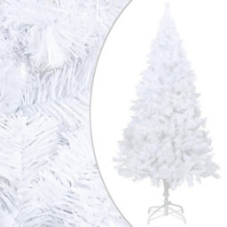 Berkfield Artificial Christmas Tree With Leds&ball Set White 120 Cm Pvc - thumbnail 2