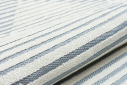 Blue Outdoor Rug, Geometric Striped Stain-Resistant Rug For Patio Decks, 3mm Modern Outdoor Area Rug-190Cm X 290Cm - thumbnail 8