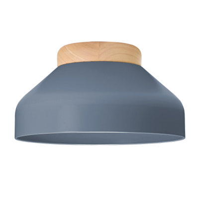 Happy Homewares Contemporary Scandinavian Designed Semi Flush Ceiling Light In Charcoal Grey - image 1