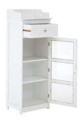 Orsina Practical Design Glass Door Floor Standing Cabinet, Big Impact Display Cabinet, Slim Storage Storage Unit - thumbnail 5