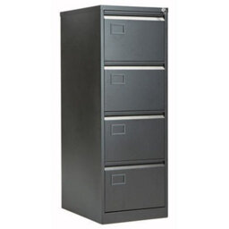 Bisley 4 Drawer Office Filing Cabinet Black