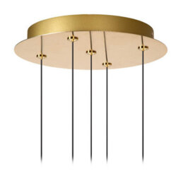 Lucide Kligande - Pendant Light - 30 Cm - Led Dim. - 5X8W 2700K - Matt Gold / Brass - thumbnail 7